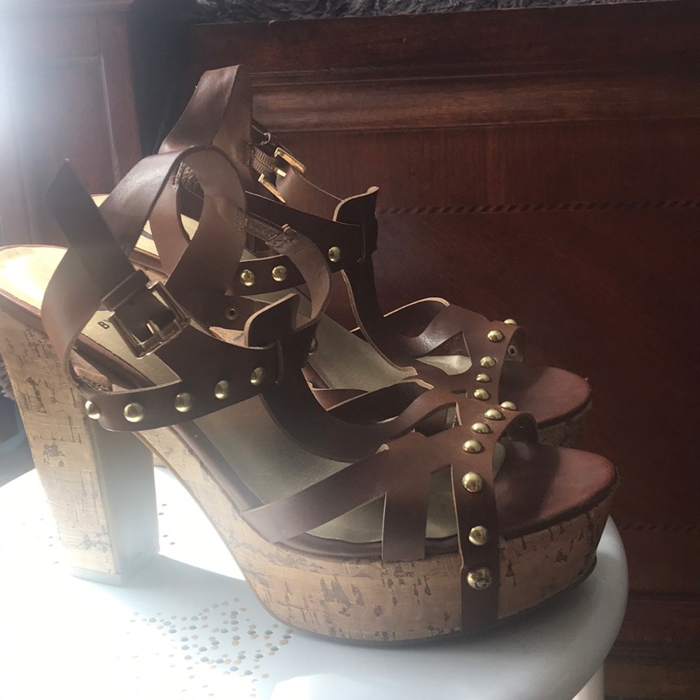 Guess Corkscrew Platform Heels